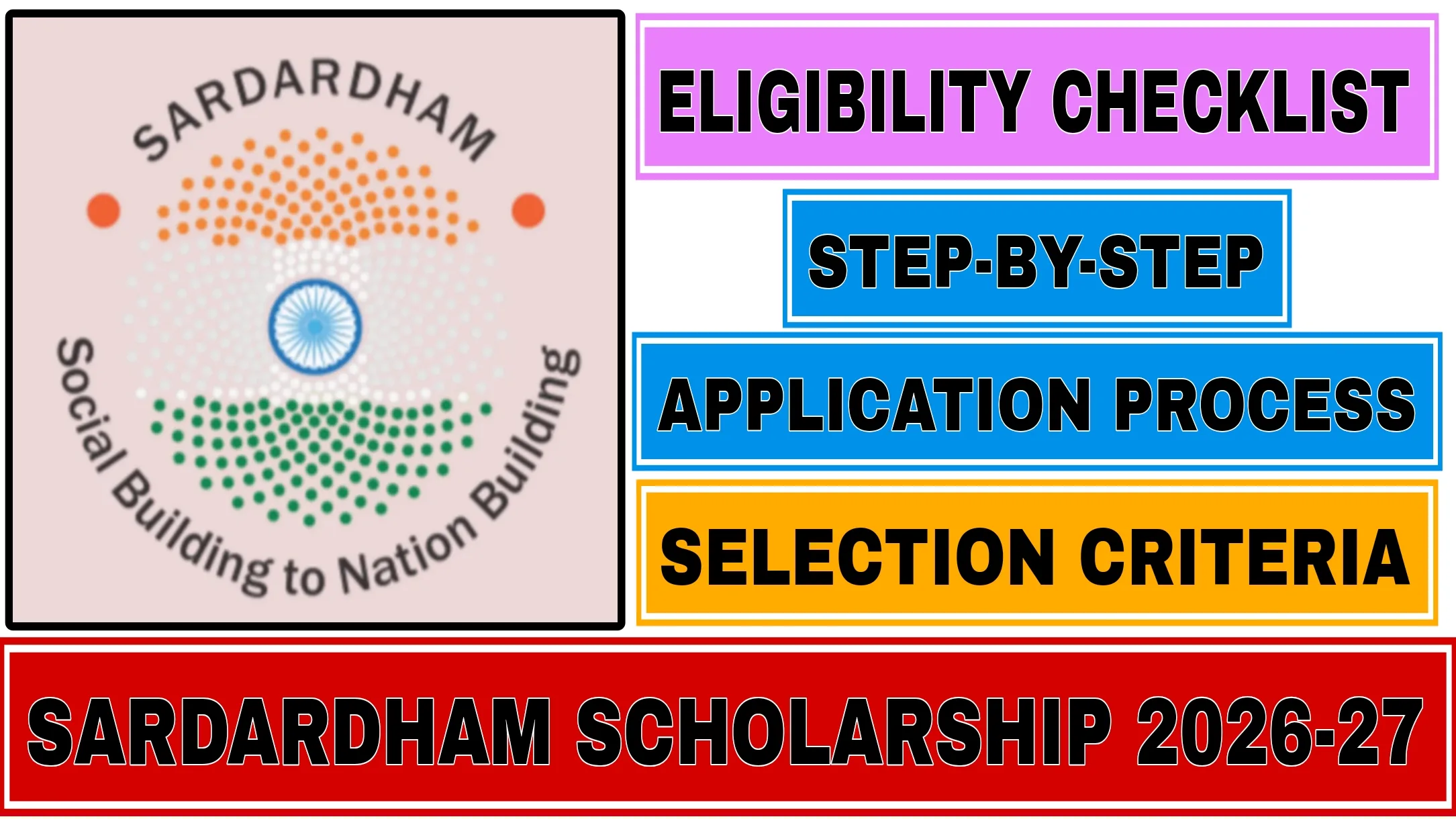 Sardardham Scholarship 2026-27